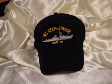 Made In USA Navy Blue Armed Forces Depot USS Joseph Strauss DDG-16 Baseball Cap 